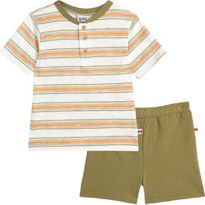 Toddler Boys' Shorts Set - 2 Piece Polo or Henley Shirt and Shorts - Cute Matching Spring Outfit for Boys (2T-4T)
