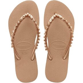 Havaianas Women's Slim Rock Mesh Sandal Rose Gold Flip Flop