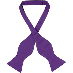 Vesuvio Napoli SELF TIE Bow Tie Solid PURPLE INDIGO Color Men's BowTie
