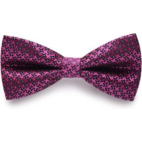Men's Pre-tied Adjustable Bow Tie for Men Boys, Mens Bow ties Striped Dot Pattern Solid Formal Banded Bowties