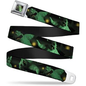Buckle-Down Seatbelt Belt - Oogie Boogie 4-Poses Black/Yellow/Green - 1.0" Wide - 20-36 Inches in Length