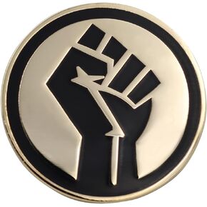 REAL SIC Raised Fist Pin - Black Lives Matter Lapel Pin - BLM Pin for Jackets, Backpacks, Bags, Hats & Tops