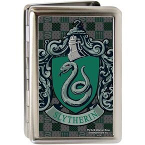Buckle-Down Metal Wallet-Harry Potter Slytherin Crest Fcg Green/Gray