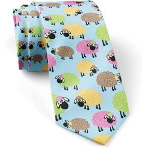 ( Sheep Your Design ) Fashion Novelty Necktie, Conversation Neckwear Ties Great for Party and Events