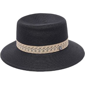 Pineapple&Star Bella Sun Beach Wide Brim Straw Hat Fine Braid UPF50+ for Women