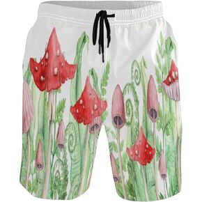Men's Swim Trunks Mens Board Shorts Quick Dry Swimwear Pants with Mesh Lining
