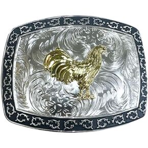 Western Rodeo Belt Buckle Chicken Rooster Cowboy Horse Unisex Fashion Belt Buckle