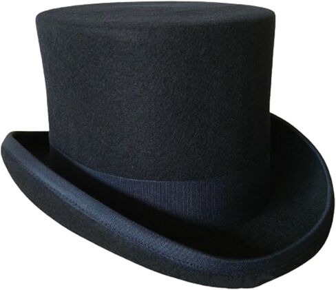 قبعة علوية من الصوف واللباد من بونتشوال جود، قبعة تنكرية طويلة بتصميم فيكتوري بطول 5 انش، هدايا للرجال لحفلات الرقص والكريسماس in Kuwait