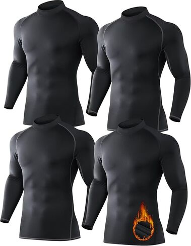 مجموعة من 5 أو 4 قمصان رجالية ذات رقبة سلحفاة حرارية وقمصان مضغوطة وأكمام طويلة in Kuwait