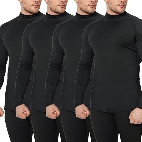 مجموعة من 5 أو 4 قمصان رجالية ذات رقبة سلحفاة حرارية وقمصان مضغوطة وأكمام طويلة in Kuwait