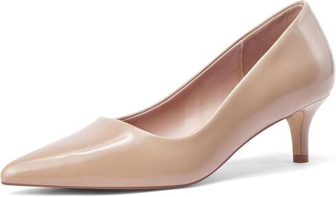 GENSHUO Womens Kitten Heels,Classic 2 Inch Low Heel Pumps Slip On Closed Pointed Toe Pumps Office Work Dress Heeled Pump Shoes in Kuwait
