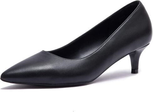 GENSHUO Womens Kitten Heels,Classic 2 Inch Low Heel Pumps Slip On Closed Pointed Toe Pumps Office Work Dress Heeled Pump Shoes in Saudi Arabia