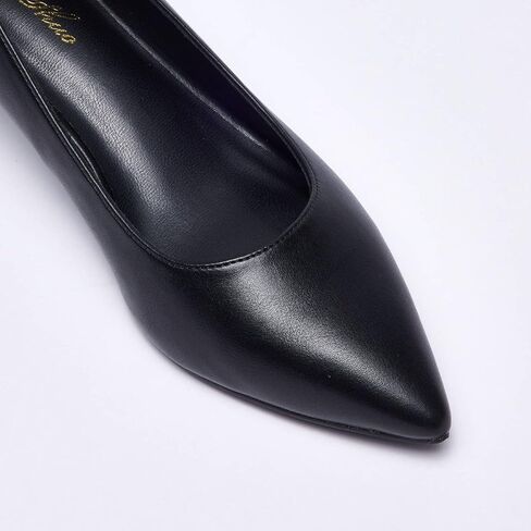 GENSHUO Womens Kitten Heels,Classic 2 Inch Low Heel Pumps Slip On Closed Pointed Toe Pumps Office Work Dress Heeled Pump Shoes in Saudi Arabia