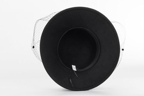 Vintage Bowler Derby Fedora Hat for Women Felt Kentucky Fascinator Hat with Flower & Feather for Party Wedding in Saudi Arabia