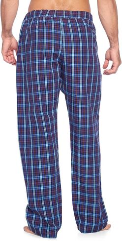 Ashford & Brooks Men’s Sleepwear & Loungewear Pajamas Set | Woven Plaid PJ Pants & Short Sleeve Jersey Shirt in Saudi Arabia
