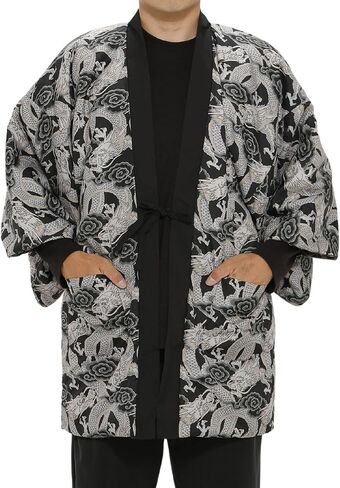 النمط الياباني Hanten غسيل يدوي ذو وجهين لا يمثل مشكلة، مقاس واحد يناسب الجميع من البوليستر للرجال in Kuwait