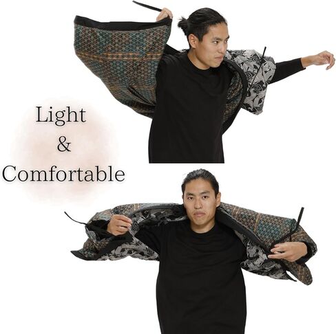 النمط الياباني Hanten غسيل يدوي ذو وجهين لا يمثل مشكلة، مقاس واحد يناسب الجميع من البوليستر للرجال in Kuwait