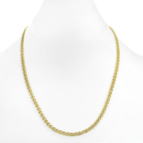 Nuragold 10K Yellow Gold 4.5mm Double Cuban Curb Link Chain Pendant Necklace, Mens Women Jewelry Lobster Clasp 18" 20" 22" 24" 26" in Saudi Arabia