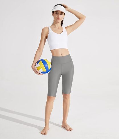Libin Women's 12" High Waisted Long Swim Shorts UPF50+ Board Shorts Tummy Control Quick Dry with Pockets in Saudi Arabia