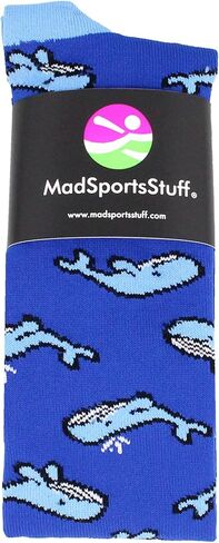 جوارب MadSportsStuff Happy Blue Whales Athletic فوق الساق in Kuwait
