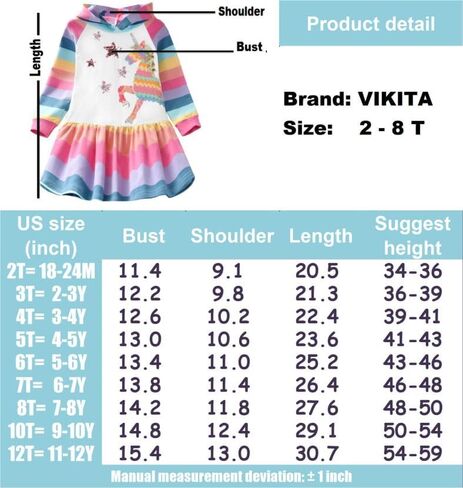 VIKITA Girls Dress & Socks LH7600+F5007 5T in Saudi Arabia