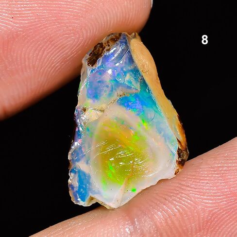 Natural Ethiopian Opal Rough Gems - 4.5 Carat- Quality Stone Jumbo Fire Ethiopian Raw Crystal Rock Gemstone for Jewelry Making, Wire Wrapping, in Saudi Arabia