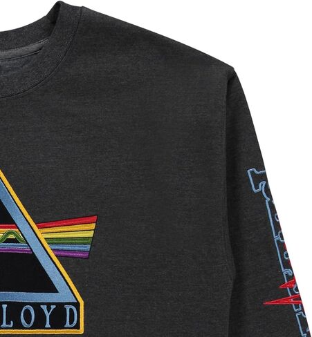سويت شيرت رجالي من Pink Floyd للحفلات الموسيقية Dark Side of the Moon - سويت شيرت كلاسيكي بياقة دائرية مع تطريز in Kuwait