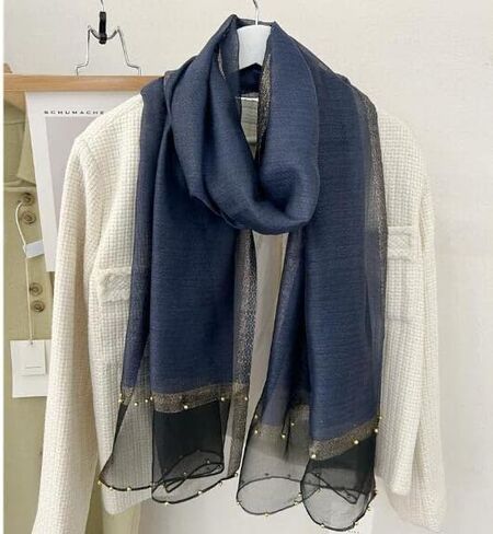 HURESON Womens Lightweight Scarves Silk Wool Scarf for Dresses Shawls Wraps Beach Blanket Shawl for All Year Round in Saudi Arabia