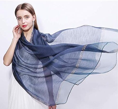 HURESON Womens Lightweight Scarves Silk Wool Scarf for Dresses Shawls Wraps Beach Blanket Shawl for All Year Round in Saudi Arabia