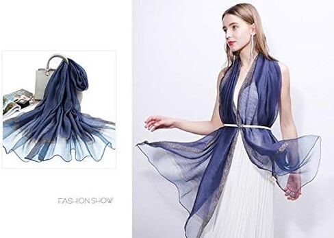 HURESON Womens Lightweight Scarves Silk Wool Scarf for Dresses Shawls Wraps Beach Blanket Shawl for All Year Round in Saudi Arabia