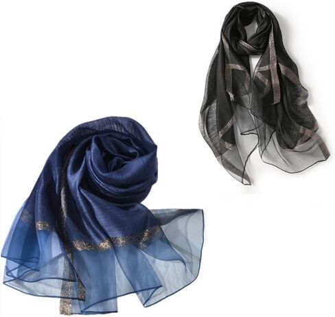 HURESON Womens Lightweight Scarves Silk Wool Scarf for Dresses Shawls Wraps Beach Blanket Shawl for All Year Round in Saudi Arabia