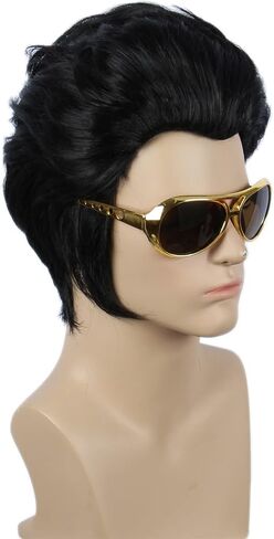 Halloween Short Straight Black Hair Cosplay Costume Wig For Men in Saudi Arabia
