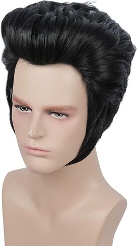 Halloween Short Straight Black Hair Cosplay Costume Wig For Men in Saudi Arabia
