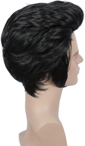 Halloween Short Straight Black Hair Cosplay Costume Wig For Men in Saudi Arabia