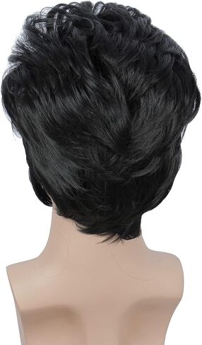 Halloween Short Straight Black Hair Cosplay Costume Wig For Men in Saudi Arabia