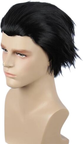 Halloween Short Straight Black Hair Cosplay Costume Wig For Men in Saudi Arabia