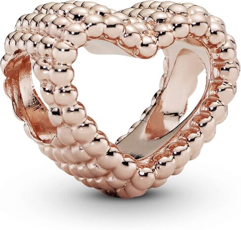 Pandora Jewelry Beaded Heart Rose Charm, With Gift Box in Saudi Arabia