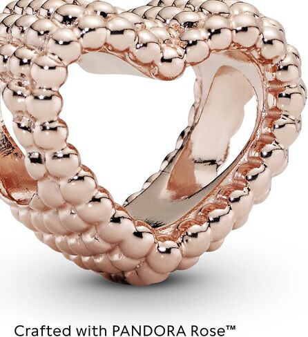 Pandora Jewelry Beaded Heart Rose Charm, With Gift Box in Saudi Arabia