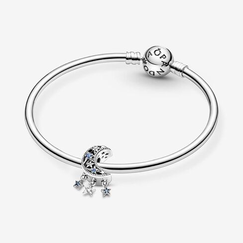 Pandora Star & Crescent Moon Charm Bracelet Charm Moments Bracelets - Stunning Women's Jewelry - Gift for Women - Made with Sterling Silver & Cubic Zirconia, With Gift Box in Saudi Arabia