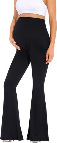 Maternity Flare Pants Over The Belly/Stretchy Palazzo Bell Bottom Leggings Yoga in Saudi Arabia