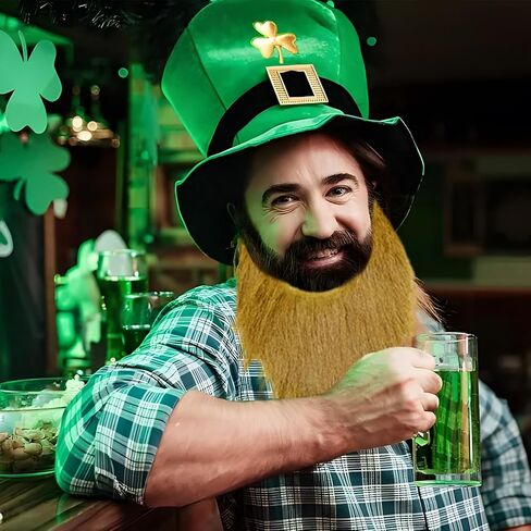 St. Patrick’s Day Leprechaun Hat Green St Patricks Day Shamrock Hat for Women Men Green Irish Top Hat Accessories in Kuwait