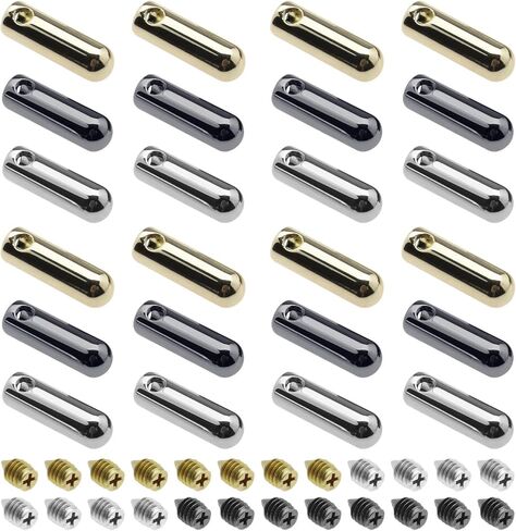 24 Sets Metal Aglets Shoelace Tips with Screws Shoelace Head & Cords End Metal Aglet Replacement Tips for Sneakers Hoodies Bungee Cords Laces 3 Assorted Colors in Saudi Arabia