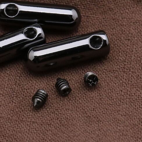 24 Sets Metal Aglets Shoelace Tips with Screws Shoelace Head & Cords End Metal Aglet Replacement Tips for Sneakers Hoodies Bungee Cords Laces 3 Assorted Colors in Saudi Arabia