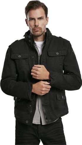 Britannia Winter Jacket - Men's Cotton Winter Coat with Teddy Lining, Hidden Hood, and Stand-Up Collar in Saudi Arabia