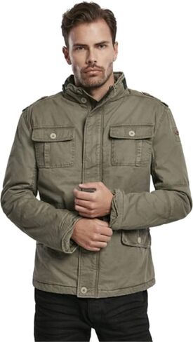 Britannia Winter Jacket - Men's Cotton Winter Coat with Teddy Lining, Hidden Hood, and Stand-Up Collar in Saudi Arabia