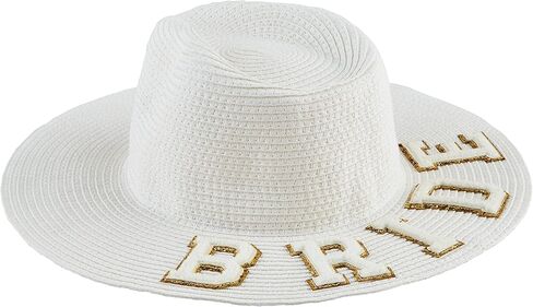 Mud Pie Women's Bride Fedora, White, One Size in Saudi Arabia