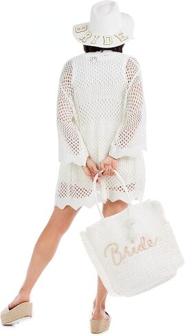 Mud Pie Women's Bride Fedora, White, One Size in Saudi Arabia