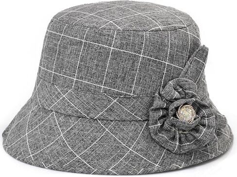 Glamorstar Cloche Hats for Women Vintage Bowler Hat Floral Fedora Bucket Hats in Saudi Arabia