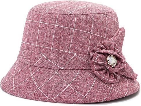 Glamorstar Cloche Hats for Women Vintage Bowler Hat Floral Fedora Bucket Hats in Saudi Arabia