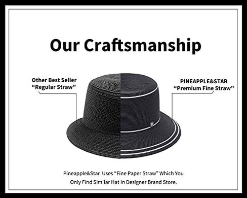Pineapple&Star Bella Sun Beach Wide Brim Straw Hat Fine Braid UPF50+ for Women in Saudi Arabia